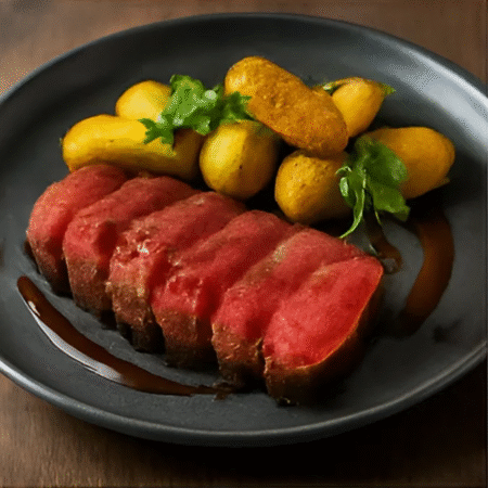 Kids smash burger meal